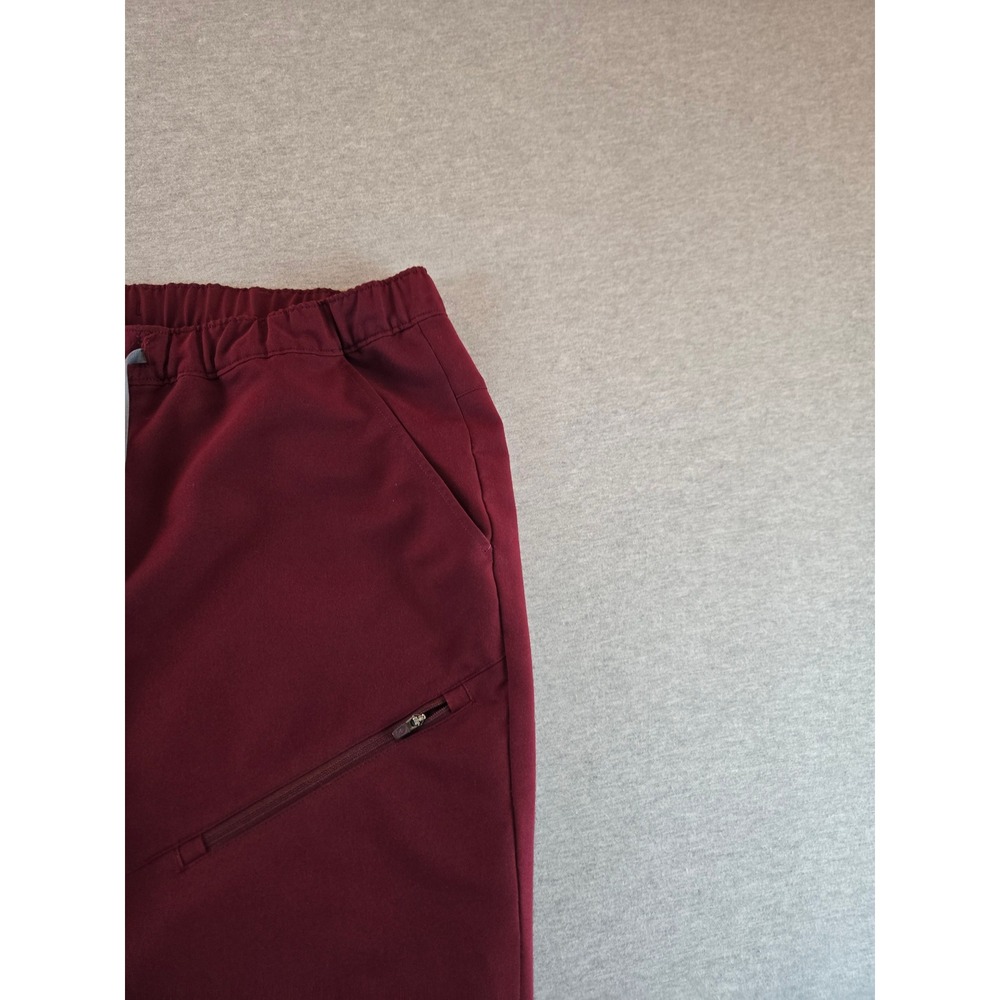 Figs Men's Joggers in Burgundy with Gray Drawstrings - Picture 7 of 14